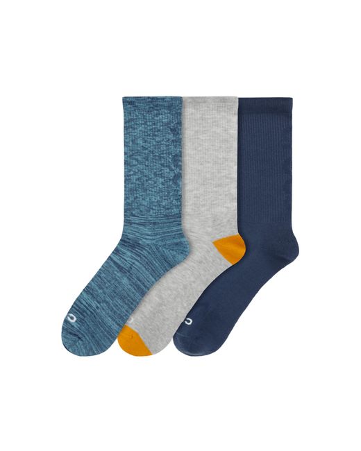 CROCSTM Black Socks Crew Texture Logo 3-Pack