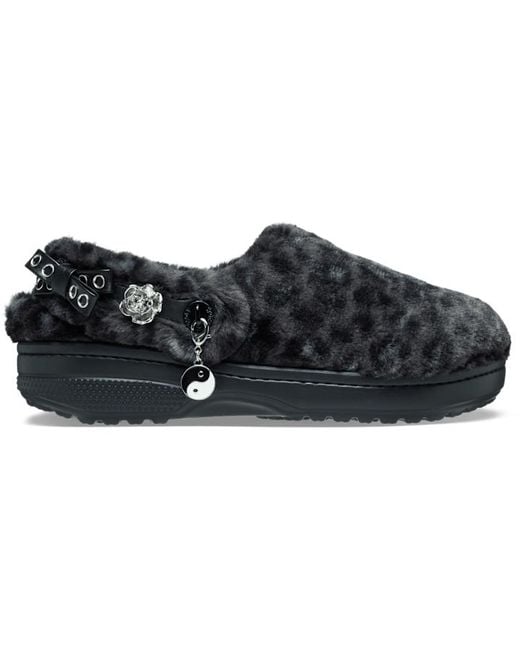 Classic Unfurgettable Leopard Sabots Leopard CROCSTM en coloris Black