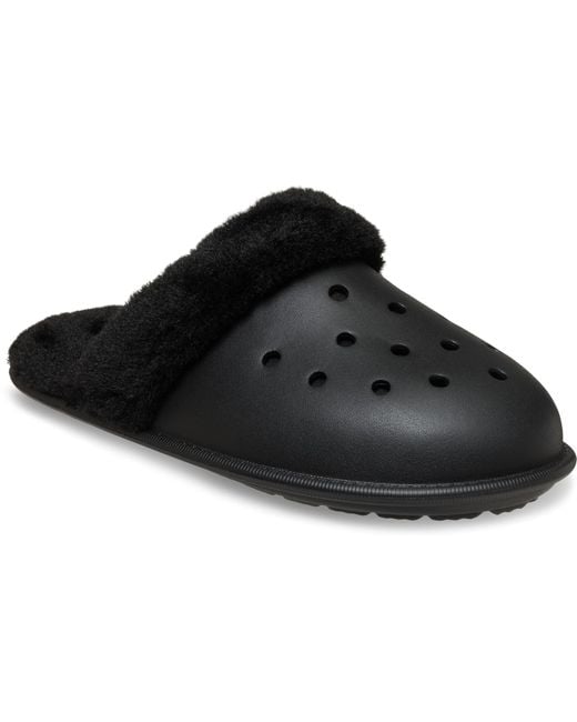 CROCSTM Black Classic Fuzz Scuff