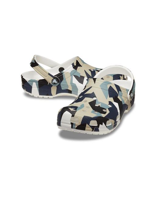 CROCSTM Black Classic Geo Camo Clog; Multi