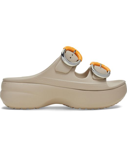 CROCSTM Black Saturday Platform Dipped Buckle Sandal