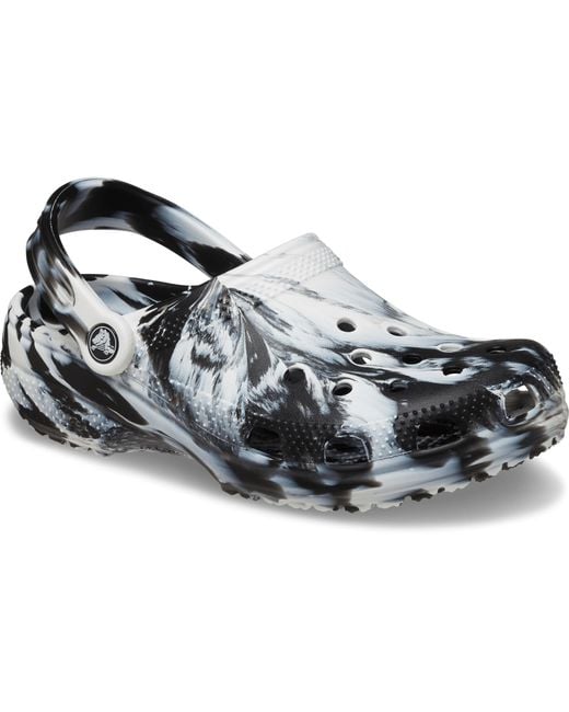 CROCSTM Black Classic Marbled Clog; Sand Multi