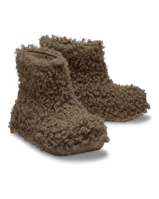 CROCSTM Black Crush Doodle Fur Boot
