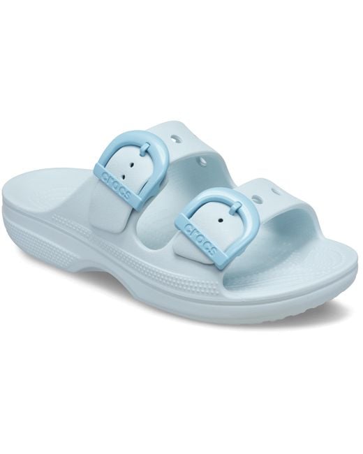 CROCSTM Black Saturday Enamel Buckle Sandal