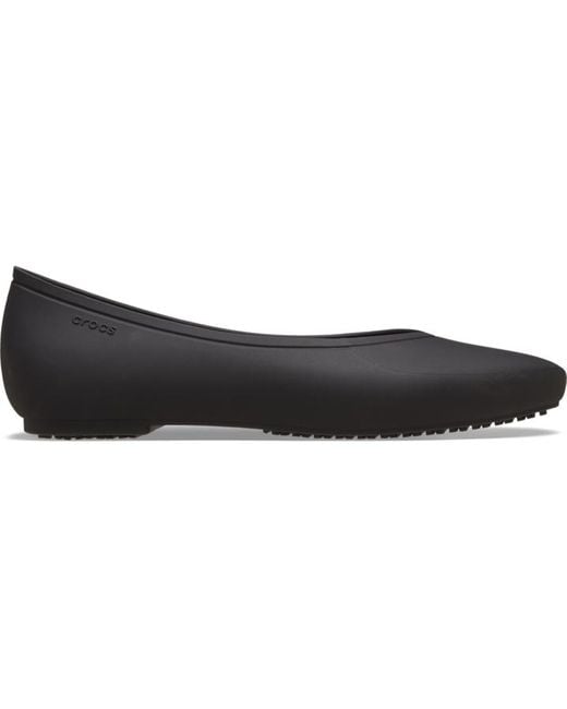 CROCSTM Black On The Clock Work Flat