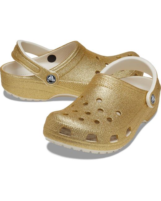 Metallic online gold crocs