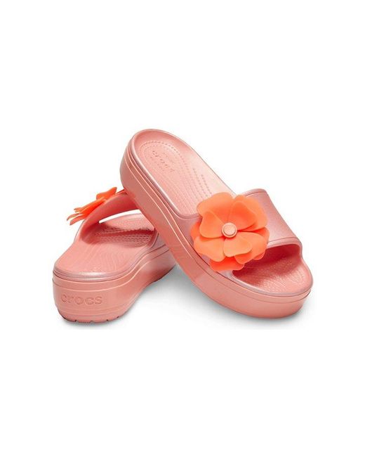 Women's Crocband Platform Vivid Blooms Slide Sandal Choose SZ/Color 