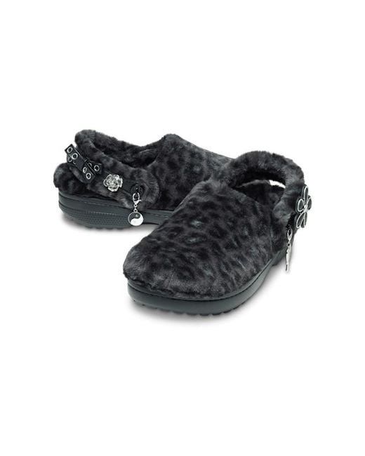 Classic Unfurgettable Leopard Sabots Leopard CROCSTM en coloris Black