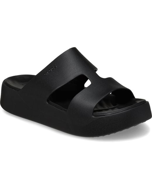 CROCSTM Black Getaway Platform H-Strap