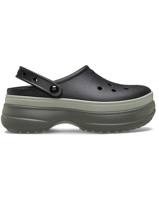 CROCSTM Black Classic Stacked Clog