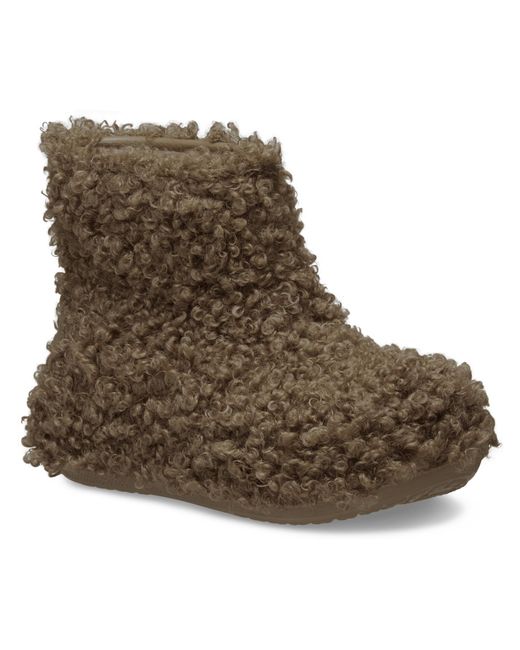CROCSTM Black Crush Doodle Fur Boot