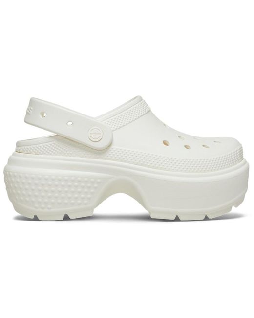 CROCSTM Black Stomp Clog; Chalk