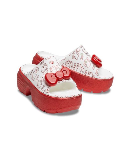 CROCSTM Red Hello Kitty Stomp Slide