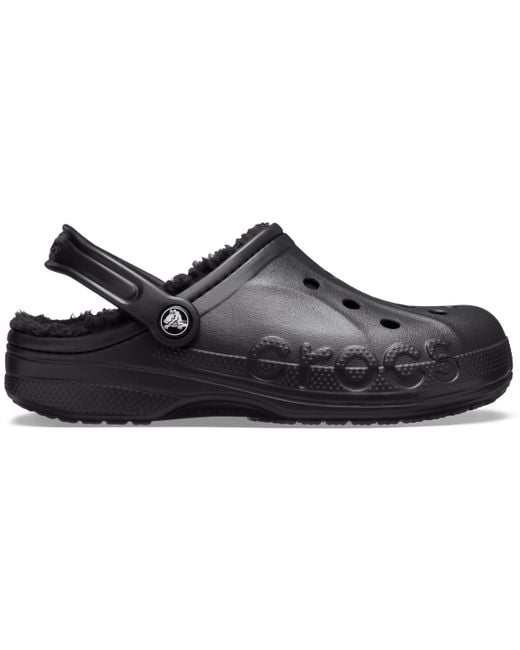 CROCSTM Black Classic Lined Clogs for men