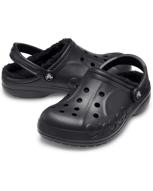 CROCSTM Black Classic Lined Clogs for men