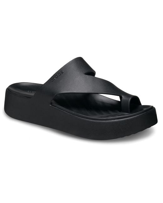 CROCSTM Black Getaway Platform Toe Loop