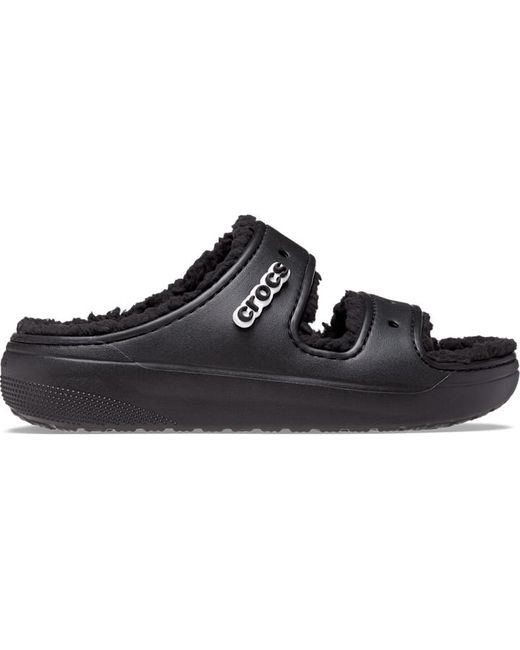 crocs cozzzy sandals black