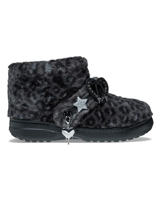 CROCSTM Black Classic Unfurgettable Leopard Boot