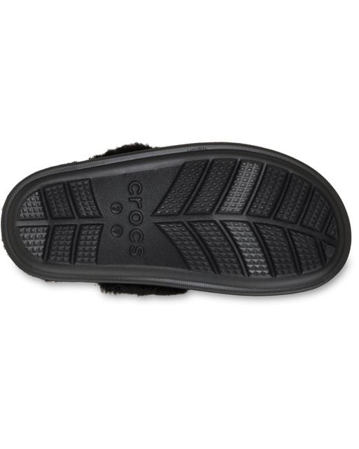 CROCSTM Black Classic Fuzz Scuff