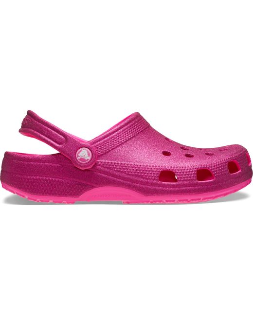 CROCSTM Black Classic glitter clogs