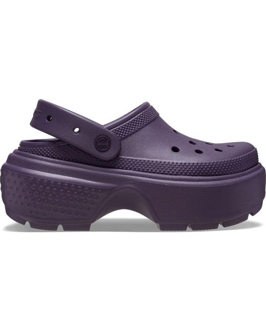 Stomp Sabots Dark Iris CROCSTM en coloris Purple
