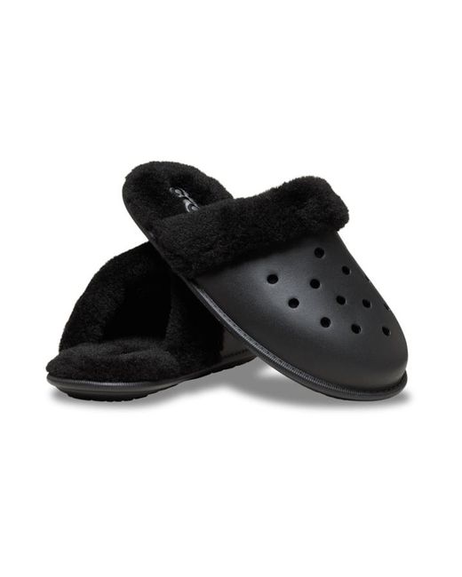 CROCSTM Black Classic Fuzz Scuff
