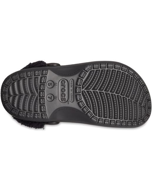 CROCSTM Black Baya Lined Fuzz-Strap