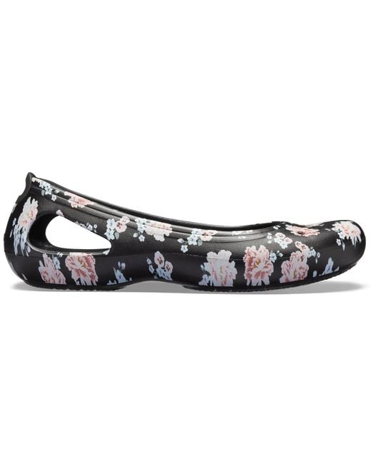 Crocs™ Black Kadee Printed Flat