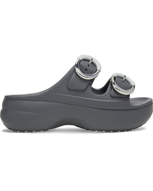 CROCSTM Black Saturday Platform Dipped Buckle Sandal