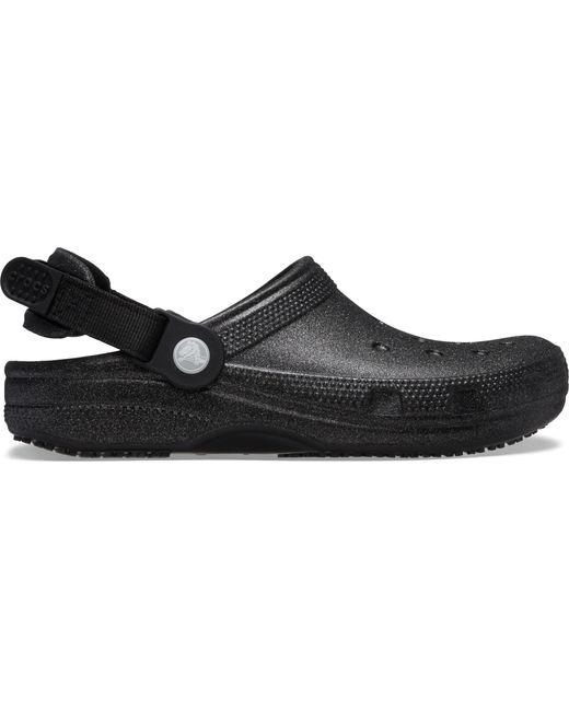 CROCSTM Black Classic Work Graphic Clog; Glitter