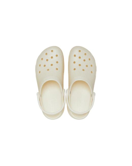 CROCSTM Black | damen | classic platform glitter | clogs | weiß | 34