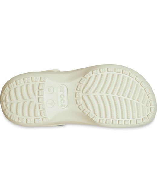 CROCSTM Black Classic Platform Clog; Bone