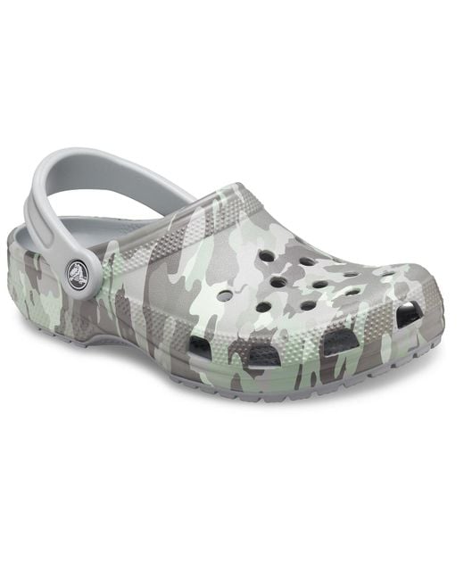 Grey 2024 camo crocs