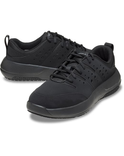 CROCSTM Black On The Clock Work Sneaker Wide