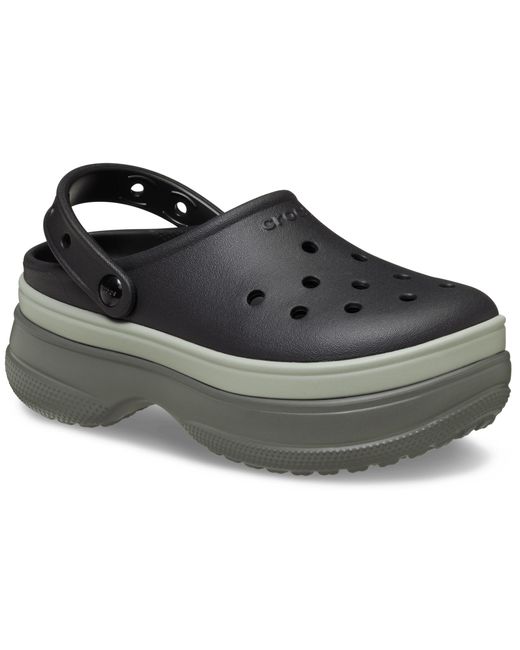 CROCSTM Black Classic Stacked Clog