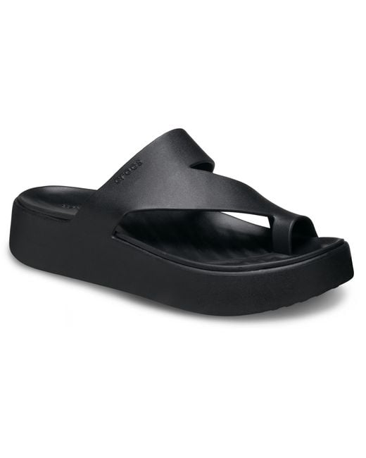 CROCSTM Black Getaway Platform Toe Loop