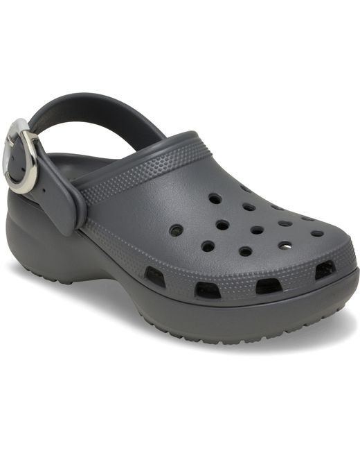 CROCSTM Black Classic Platform Dipped Buckle