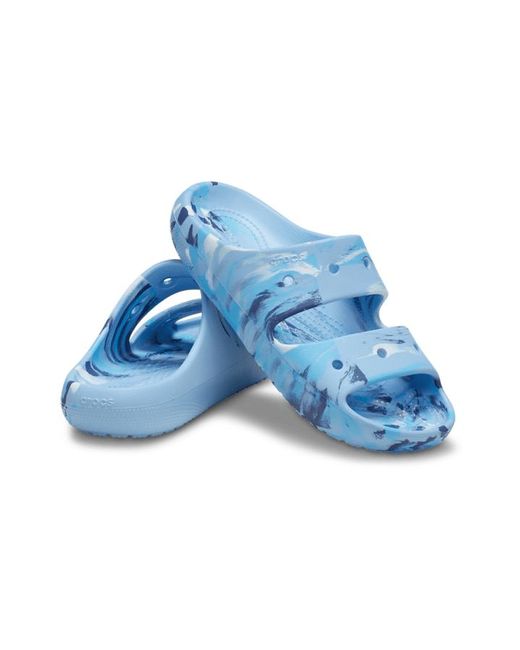 CROCSTM Blue Classic Marbled Sandal V2; Calcite Multi