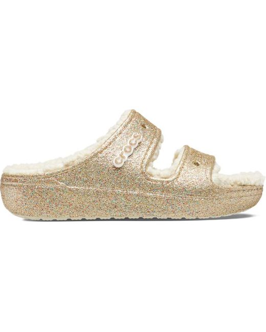 Crocs™ Classic Cozzzy Glitter Sandal in Black Lyst