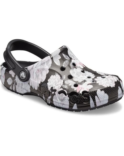 Black floral crocs 2025
