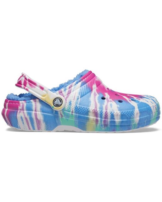 tie dye crocs with lining