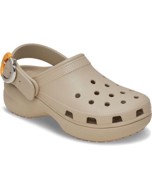 CROCSTM Black Classic Platform Dipped Buckle Clog