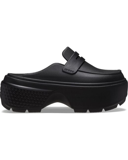 CROCSTM Black Stomp Loafers (/) Flat Shoes