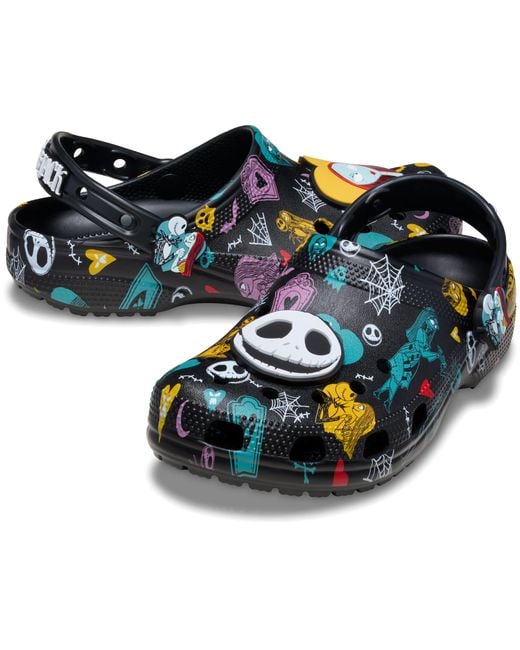 CROCSTM Black Disney Tim Burton's The Nightmare Before Christmas Jack And Sally Classic Clog