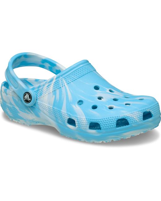 Glass Crocs Crocs™ Classic Marbled Clog; Tinted Glass Multi in Blue | Lyst