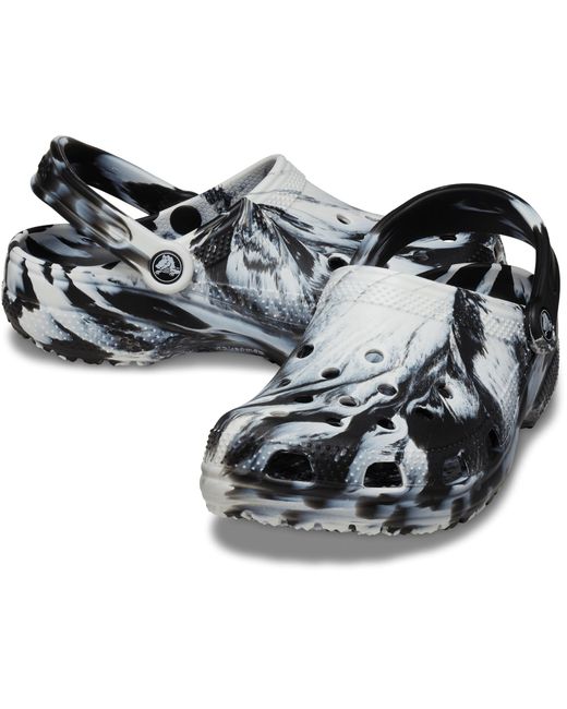 CROCSTM Black Classic Marbled Clog; Sand Multi