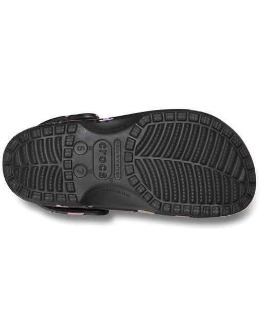 CROCSTM Black Classic Flower Clog