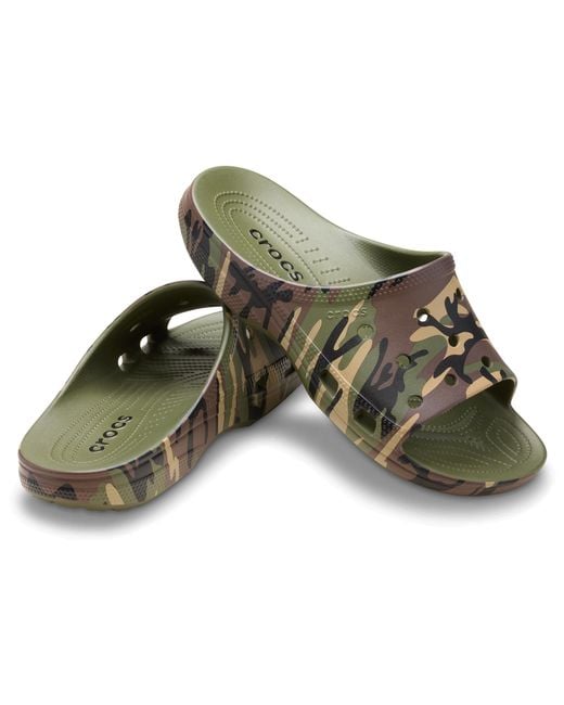 CROCSTM Black Camouflage Saturday Slide for men