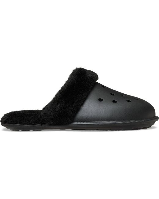 CROCSTM Black Classic Fuzz Scuff