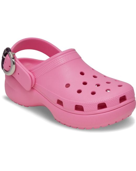 CROCSTM Pink Classic Platform Dipped Buckle